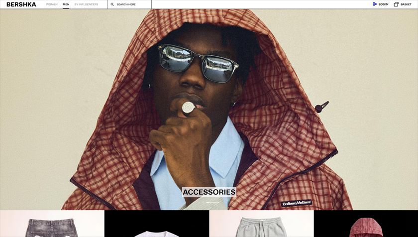 Bershka — página inicial da loja