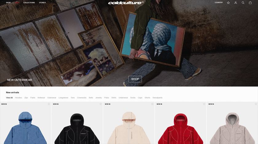 coldculture — página inicial da loja