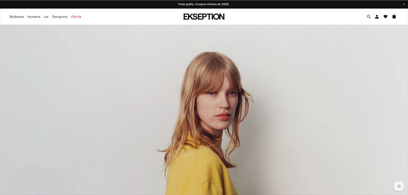 Ekseption Madrid — página inicial da loja
